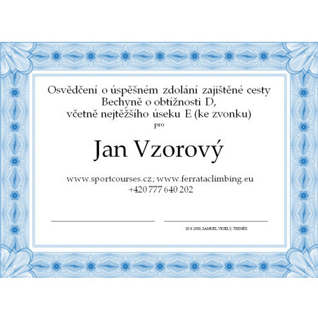 Osvědčení o absolvování